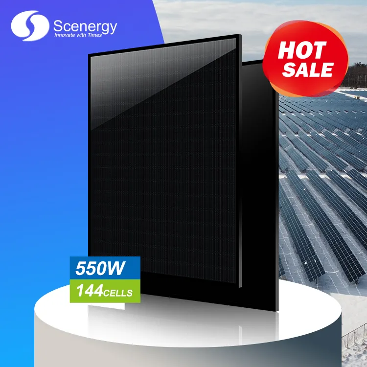 Scenergy Panel sel surya Hitam 500W 550W, wadah Panel surya rumah