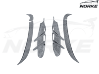 Nouveau kit d'adaptation sport aérodynamique en fibre de carbone forgée, clips de fixation, ajustement OEM impeccable pour pare-chocs avant, jupes latérales et arrière