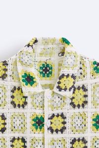 Personnalisé Plage Décontracté Crochet Cardigan En Tricot À Manches Courtes Tricots Crochet Fleur Forme Hommes Cardigan En Tricot - Product Image 6