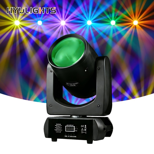 High Power 200W Mini RGBW BEAM SPOT LED Moving Head Light DMX512 RGBW for DJ Club Disco Stage Wedding Party Live Show Event