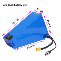 Baterai Segitiga Pengiriman Cepat Stok UK 52V 48V 72V Baterai Ebike Lithium Ion dengan Charger untuk Sepeda Listrik 2000W