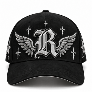 Gorra de Béisbol BSCI Negra de Gamuza de 5 Paneles, Gorra Ajustada de Alta Calidad con Visera Curva y Logotipo Bordado - Product Image 3
