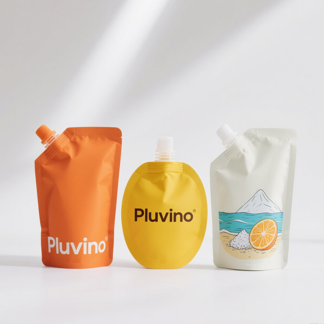 High Barrier Recyclable Standing Spout Pouch with Cap Stand up Spout Pouch for Bath Salt Liquid Shampoo  Refill Packaging Bag