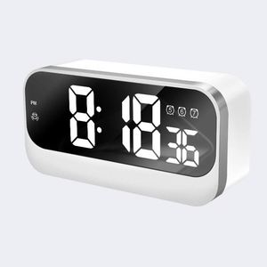 LED Mirror Digital Alarm <b>Clock</b> Kids Multi-Functional Night Light Silent Quartz Seconds Display Modern Desk <b>Table</b> Electronic - Product Image 6