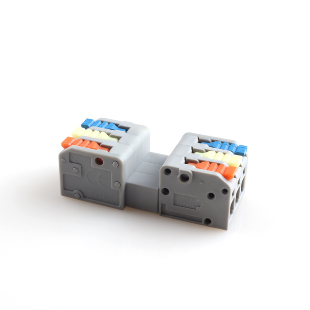 3-way Push in Lever Wire Connector Colorful Reusable Electrical Wiring Connectors 2064D