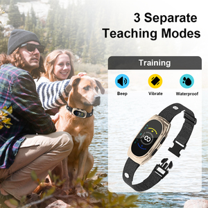 <span class=keywords><strong>Collar</strong></span> eléctrico para perros para entrenar, sin golpes, sin ladridos, collares de vibración ajustables