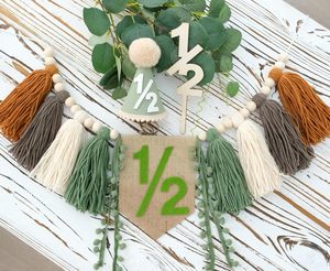 Decorazioni per il <span class=keywords><strong>6</strong></span>° Compleanno di Bambino/a, Striscioni per Seggiolone, Banner per Festa di Mezzo Anno, Accessori per Servizio Fotografico - Product Image 1