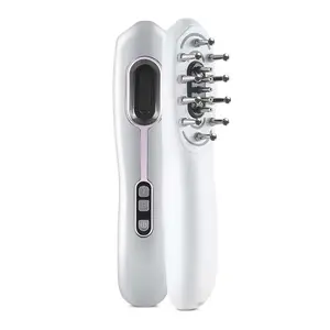 Healthy Care Comfortable Red Light Press Comb Scalp Care Massage Device Hair Growth Hairline Protect Hair Straightener Comb