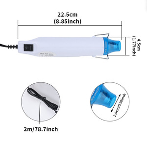 Pistola <span class=keywords><strong>de</strong></span> Aire Caliente Eléctrica Blanca con Enchufe UK - 300W 230V, Herramienta <span class=keywords><strong>de</strong></span> Calentamiento DIY con 3 Años <span class=keywords><strong>de</strong></span> Garantía para Fabricación <span class=keywords><strong>de</strong></span> Velas y Proyectos <span class=keywords><strong>de</strong></span> Aficionados - Product Image 3