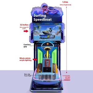 Garantie 1 an à pièces Kiddie Ride Arcade Game Machine Surf Conduite Course Surf Aviron Simulateur Anglais Plastique - Product Image 5