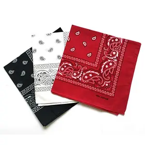 Multifunction Headwear Bandana With Custom Logo Cotton Paisley Cowboy Headband for Men and Women