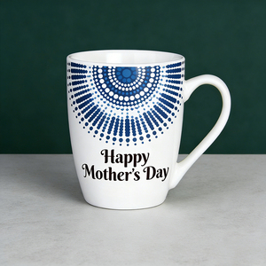 Taza de Cerámica Personalizada con Diseño de Puntos para el Día de la Madre - Taza de Café Blanca de 12 oz con Diseño de Mandala Colorido, Regalo Personalizado para Mamá - Product Image 5