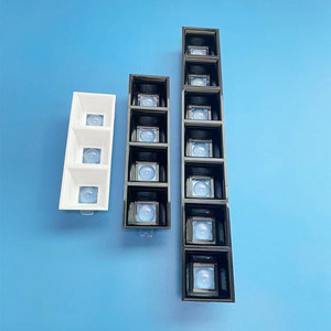 Ensemble de réflecteurs L280*W40mm Grill 7x1, lentille linéaire 30/50/80/30*70 degrés avec réflecteur pour éclairage de bureau - Product Image 3
