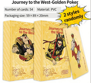 Baraja de Póker Impermeable con Lámina Dorada LEYAO: Cartas de Juego de PVC con Diseño de Emma, 54 Cartas, para Entretenimiento Premium en Casinos y Fiestas - Product Image 1