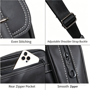 Sac bandoulière pour <span class=keywords><strong>homme</strong></span> RMOVE Designer, sac messager en cuir PU imperméable, sacs à bandoulière décontractés pour <span class=keywords><strong>homme</strong></span>, sacs de voyage - Product Image 2