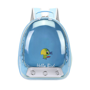 Mochila Transparente para Mascotas, Color Azul Cielo, Material Oxford Transpirable, para Aves, Uso en Exteriores - Product Image 5