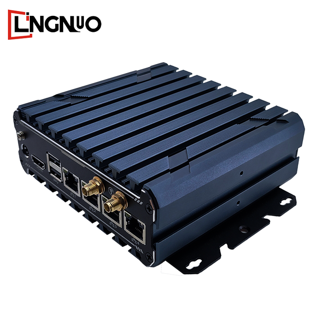 Stock Industrial Desktop Mini PC Fanless Design 4LAN DDR4 J4125 Embedded Firewall 32GB Memory Celeron Linux OS Miniature"