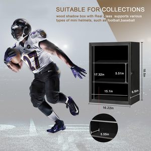 Boîte de présentation de <span class=keywords><strong>casque</strong></span> de football multicouche verrouillable pour la décoration intérieure 2026, protection pour le stockage de casques de collection, boîte à ombre en vrac - Product Image 4