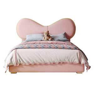 Rosa Princess Princess culetto in legno massello cartone animato disegno bel letto per ragazze per la decorazione della camera da letto dei giovani - Product Image 6