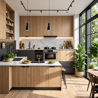 Lemari Dapur Modern Premium Vermonhouzz dengan Solusi Penyimpanan, Kabinet Modular Kustom untuk Kontraktor dan Desainer
