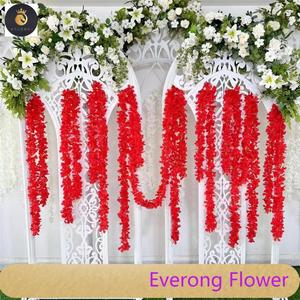 Canne à Neige Artificielle Décoration <span class=keywords><strong>de</strong></span> Mariage Rotin 200 cm 150 Têtes <span class=keywords><strong>de</strong></span> Fleurs Vigne Fleur Artificielle - Product Image 2