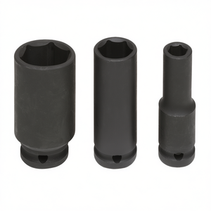 Juego de llaves de impacto Fervi de 3 piezas con accionamiento de 1/2 pulgada, profundas, estándar y cortas - Product Image 2