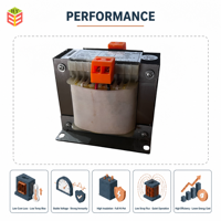 Transformateur d'isolement monophasé 250VA 720V vers 380V 50/60Hz Classe H 0.35A Conception à bornier Transformateur de puissance industriel
