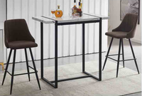 Ensemble de tabourets de bar de table de console longue de style européen moderne meubles de maison en bois-vente en gros d'usine