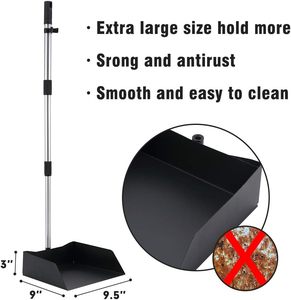 Heavy Duty Long Handle Stainless Metal Tray and Rake Set <b>Pet</b> Dog Pooper Scooper for Dog - Product Image 4
