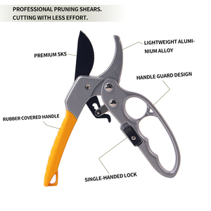 <strong>2</strong>-In-<strong>1</strong> 8'' Aluminium Ratchet Tree Pruning Garden Secateurs Global Patent Innovation Coated Sk5 Steel Plants <strong>Pruner</strong> - Product Image 3