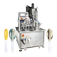 Machine d'emballage automatique pour cornets de crème glacée, gelée, gobelets, cafetière, remplissage, scellement, emballage intégré JIAHE