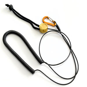 Laisse en fil d'acier rétractable automatique <span class=keywords><strong>de</strong></span> 3,5 m avec boucle métallique et corde <span class=keywords><strong>de</strong></span> protection anti-perte tressée en <span class=keywords><strong>nylon</strong></span> pour la pêche et le paddle - Product Image 2