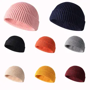 Mũ Len Beanie Mùa Đông Ấm Áp Cho Nam, Mũ Beanie Đan Logo Thêu Theo Yêu Cầu