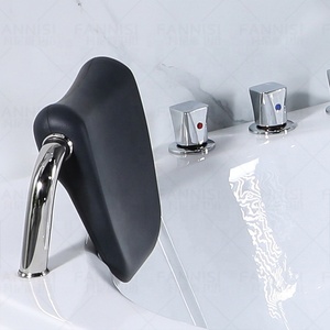 Bañera de hidromasaje de acrílico de gran tamaño <span class=keywords><strong>para</strong></span> <span class=keywords><strong>dos</strong></span> <span class=keywords><strong>personas</strong></span>, bañera de hidromasaje cuadrada con cascada, nuevo diseño - Product Image 6