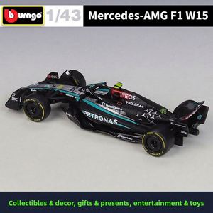 Modèle de voiture de course Formule 1 en alliage moulé sous pression, échelle 1:43, couleur argent, simulation de style F1, véhicule de collection saison 2024, échelle 1/16 - Product Image 4