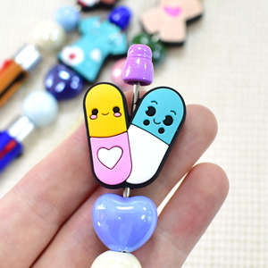 Cuentas Focales de PVC Personalizadas Directas de Fábrica, Serie Cuidado Médico, Cuentas Focales al por Mayor para Fabricación de Bolígrafos DIY, Accesorios para Bolígrafos - Product Image 3