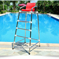 Chaise de sauveteur de piscine confortable avec option pare-soleil-Améliore l'expérience de travail du sauveteur, idéale pour les piscines publiques