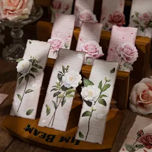 YUXIAN, marcapáginas de flores en forma especial, carta de flores, mensaje grabable Retro, adorno DIY, tarjeta de felicitación decorativa para álbum de recortes