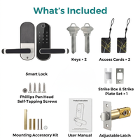 Serrure de porte intelligente US à mortaise simple avec mot de passe, carte IC, clavier, empreinte digitale, WiFi Tuya/Ttlock, biométrie intelligente pour porte en bois