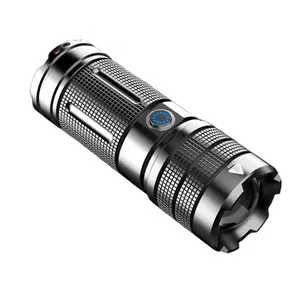 Ultra Bright LED Flashlight 20W LED Big Battery Zoomable Flashlights High Lumens High Quality Outdoor Emergency Torch