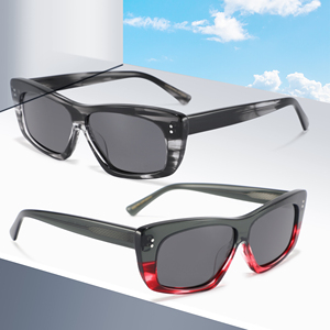 Gafas de sol rectangulares vintage de alta calidad con logotipo personalizado grueso acetato grabado recién llegado gafas de sol con lentes polarizadas - Product Image 2