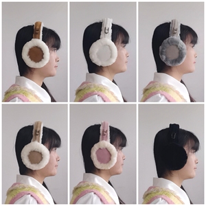 Couvre-oreilles en laine naturelle douce, protection contre le froid extérieur en <span class=keywords><strong>fourrure</strong></span> de mouton véritable, <span class=keywords><strong>cache</strong></span>-oreilles en <span class=keywords><strong>fourrure</strong></span> de mouton véritable pour l'hiver - Product Image 5