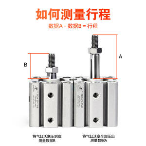 Cylindre pneumatique miniature Xingchen SDAS63/50/80/100-10*15X20X30BX45X75B Filetage externe pour applications mécaniques - Product Image 2