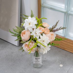 Bouquet de fleurs artificielles CallaFloral, mini vase, décoration de mariage et de maison CF01473 - Product Image 1
