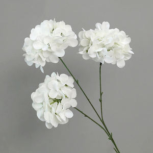 Venta al por mayor barato Real Touch látex a granel boda blanca imitación Flor de hortensia artificial - Product Image 6