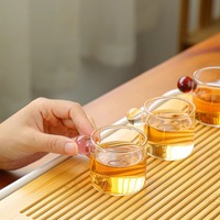 Vente en gros de mini-tasses en verre borosilicate de 100 ml, gobelets à café et à lait, tasses à thé avec poignée