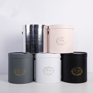 도매 3 개의 원형 포옹 버킷 꽃 포장 상자 고급 골판지 장미 패키지 상자 - Product Image 2