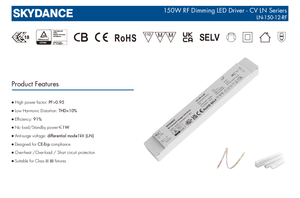 LN-150-12 150W 12V Fuente de Alimentación Delgada de Voltaje Constante de 1 Canal para Tiras LED de un Solo Color <span class=keywords><strong>con</strong></span> Atenuador, 5 Años de Garantía - Product Image 3