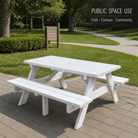 Vente en gros d'usine de mobilier d'extérieur pour patio et jardin Table d'extérieur Table et banc de pique-nique en PEHD