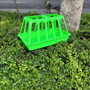 Plastic Poultry Feed Trough Green Pan Feeder For Chickens Ducks Geese - Product Image 1